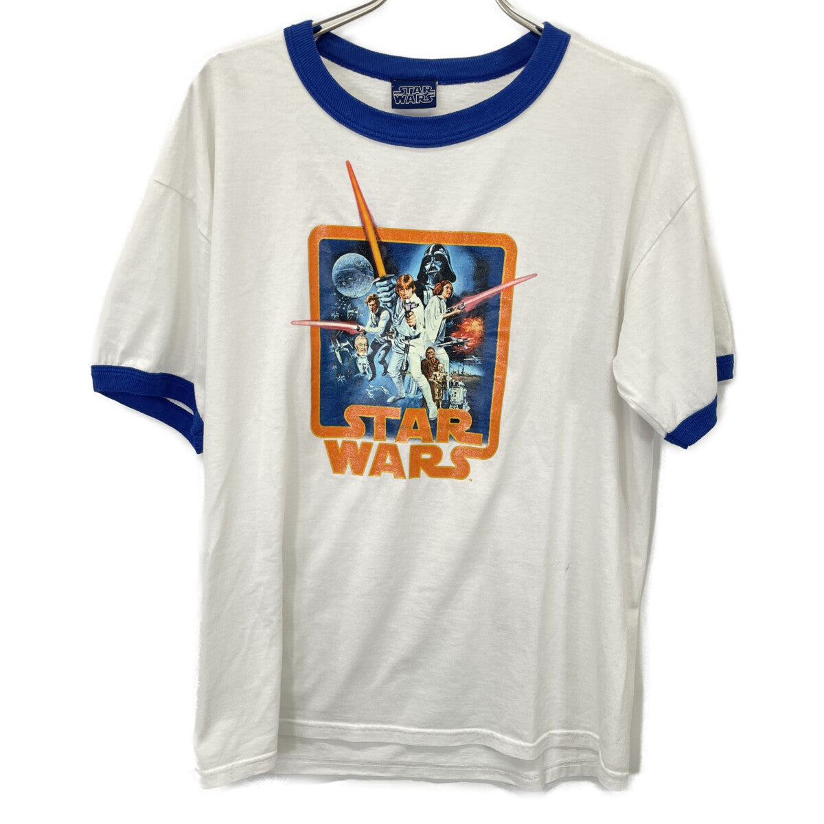 VINTAGE ヴィンテージ 【ｽﾀｰｳｫｰｽﾞ】00s ﾎﾜｲﾄ ｶｯﾄｿｰ トップス L