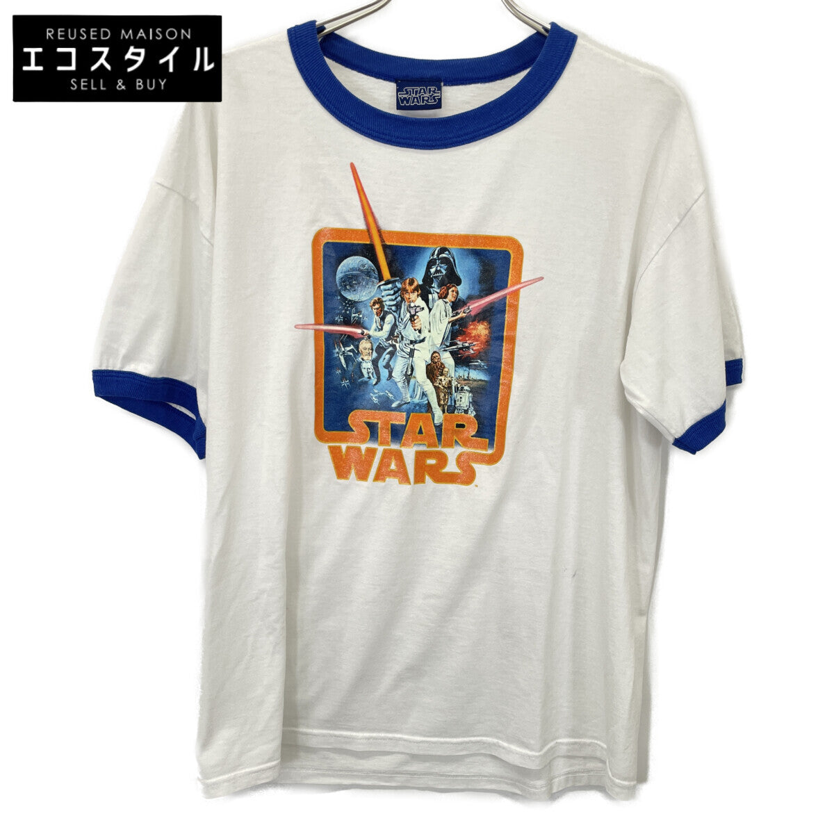 VINTAGE ヴィンテージ 【ｽﾀｰｳｫｰｽﾞ】00s ﾎﾜｲﾄ ｶｯﾄｿｰ トップス L