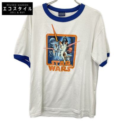 VINTAGE ヴィンテージ 【ｽﾀｰｳｫｰｽﾞ】00s ﾎﾜｲﾄ ｶｯﾄｿｰ トップス L