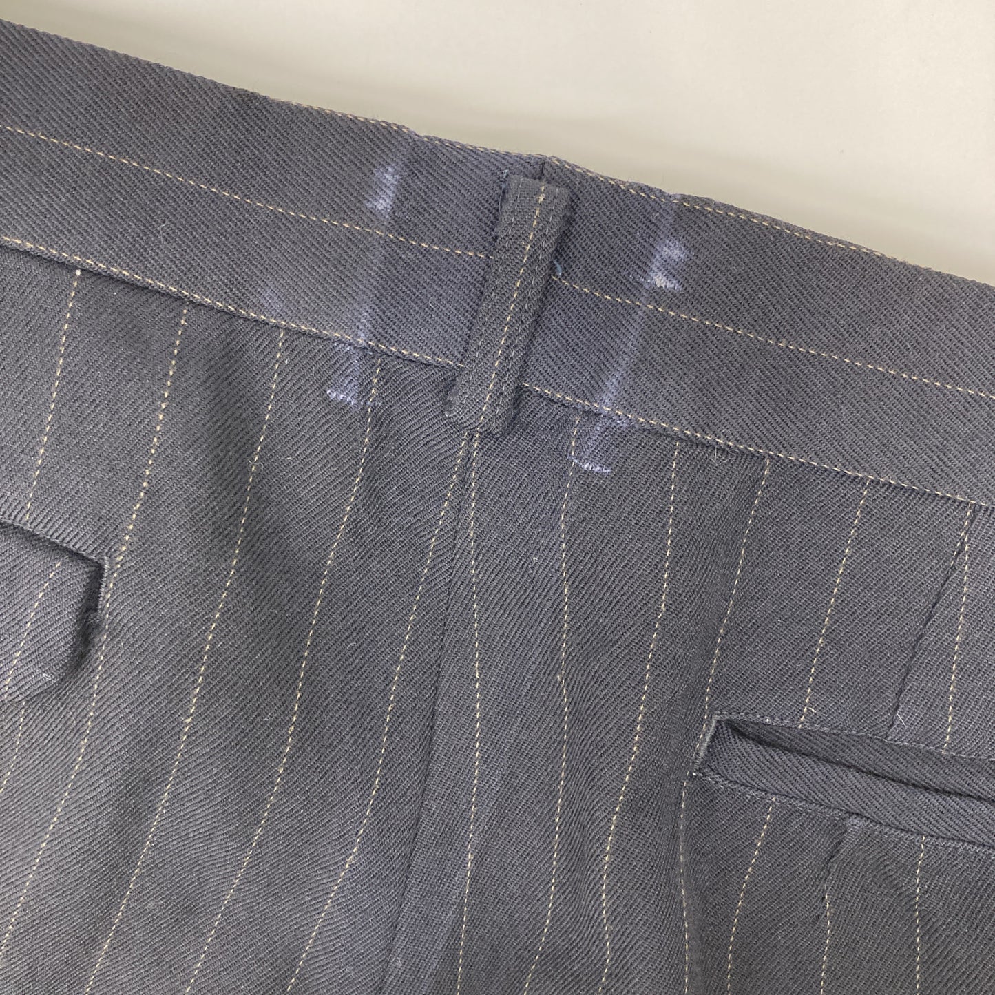 COMMEdesGARCONS HOMME DEUX コムデギャルソンオムドゥ DP-P035 ﾈｲﾋﾞｰ ｽﾄﾗｲﾌﾟ ｽﾗｯｸｽ ボトムス XS