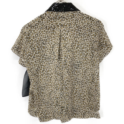 tricotCOMMEdesGARCONS トリココムデギャルソン TI-B031 ﾚｵﾊﾟｰﾄﾞ ﾌﾘﾙﾌﾞﾗｳｽ トップス S