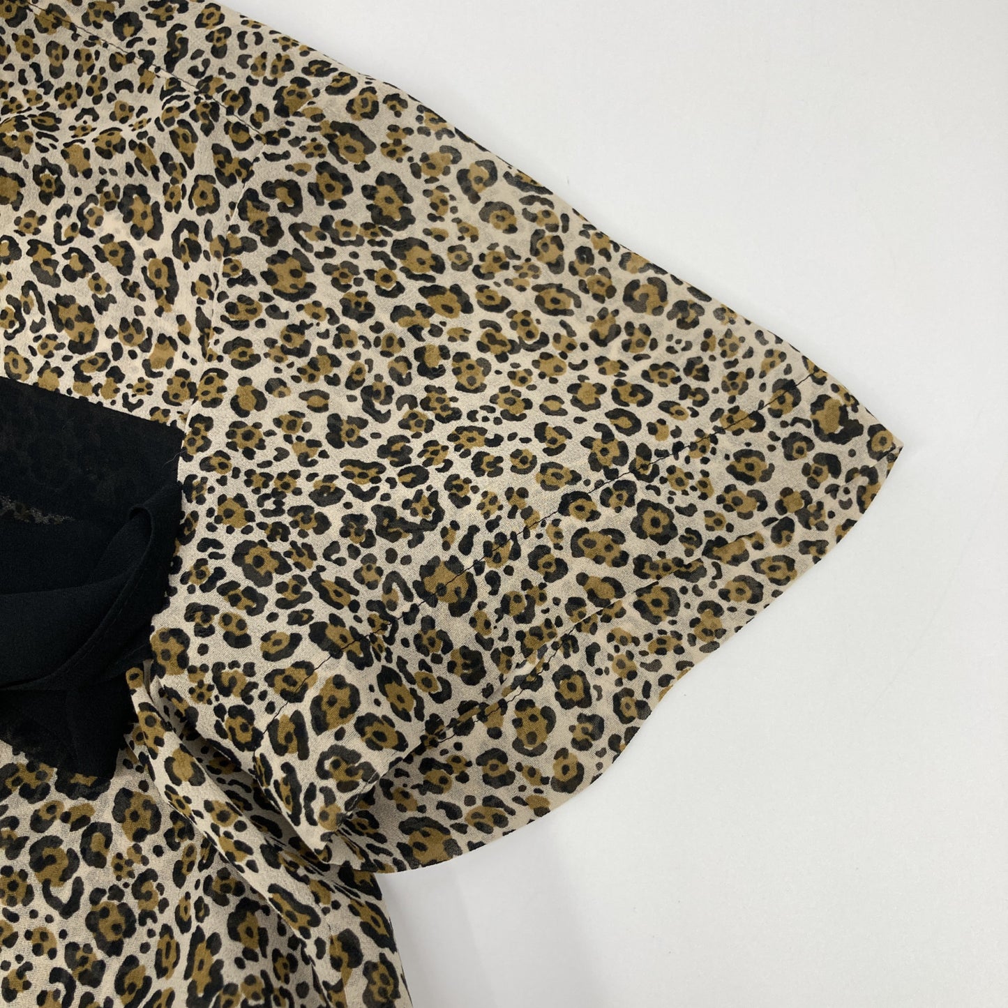 tricotCOMMEdesGARCONS トリココムデギャルソン TI-B031 ﾚｵﾊﾟｰﾄﾞ ﾌﾘﾙﾌﾞﾗｳｽ トップス S