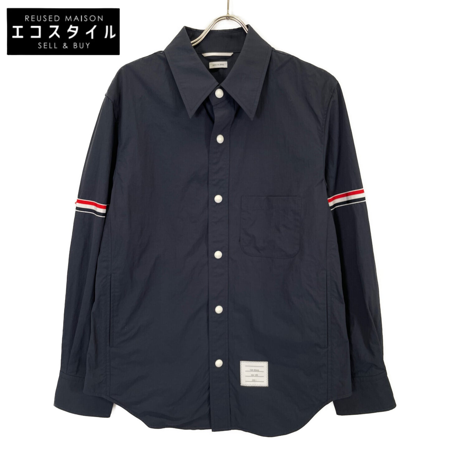 THOM BROWNE トムブラウン MJ0067A-04391415 ﾄﾘｺﾛｰﾙ ｱｰﾑﾊﾞﾝﾄﾞ ｽﾅｯﾌﾟﾎﾞﾀﾝｼﾞｬｹｯﾄ ジャケット 1