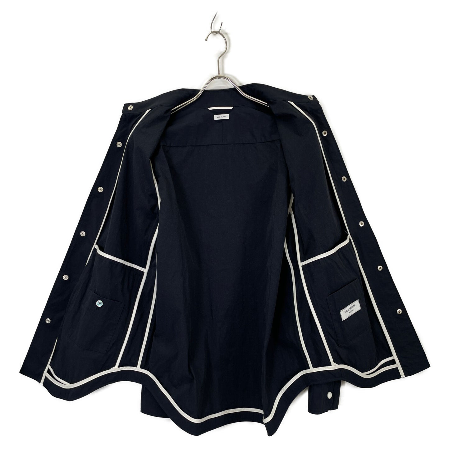 THOM BROWNE トムブラウン MJ0067A-04391415 ﾄﾘｺﾛｰﾙ ｱｰﾑﾊﾞﾝﾄﾞ ｽﾅｯﾌﾟﾎﾞﾀﾝｼﾞｬｹｯﾄ ジャケット 1