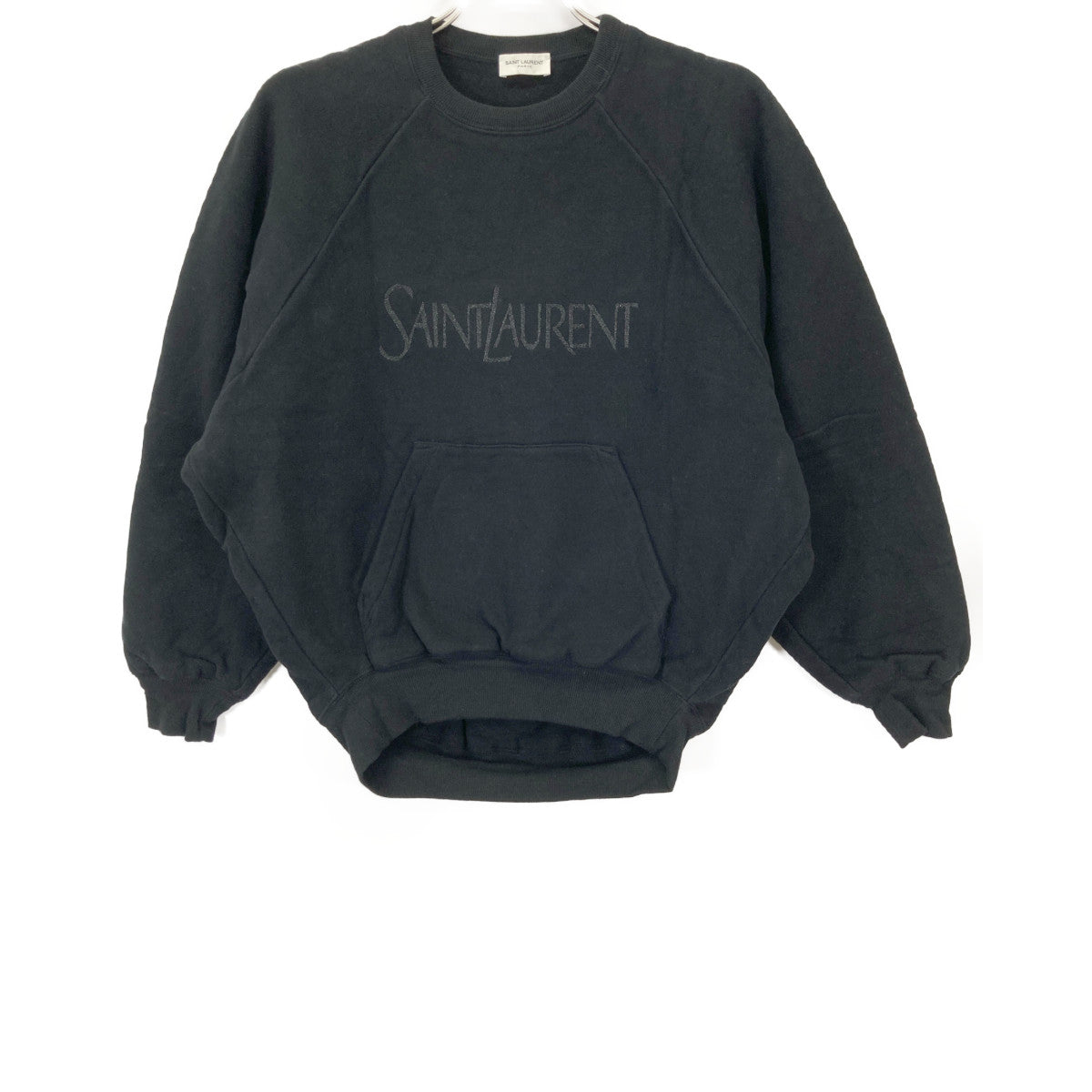 Yves Saint-Laurent イヴサンローラン 23ss 720944 ｸﾞﾘｯﾀｰﾛｺﾞ ｽｳｪｯﾄﾄﾚｰﾅｰ トップス S