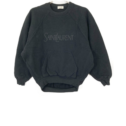 Yves Saint-Laurent イヴサンローラン 23ss 720944 ｸﾞﾘｯﾀｰﾛｺﾞ ｽｳｪｯﾄﾄﾚｰﾅｰ トップス S