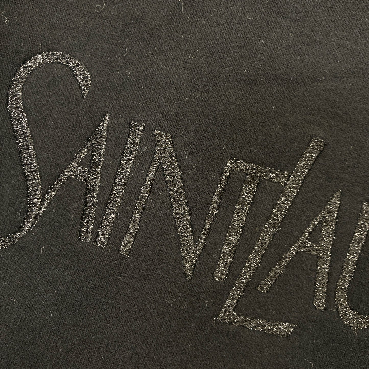 Yves Saint-Laurent イヴサンローラン 23ss 720944 ｸﾞﾘｯﾀｰﾛｺﾞ ｽｳｪｯﾄﾄﾚｰﾅｰ トップス S