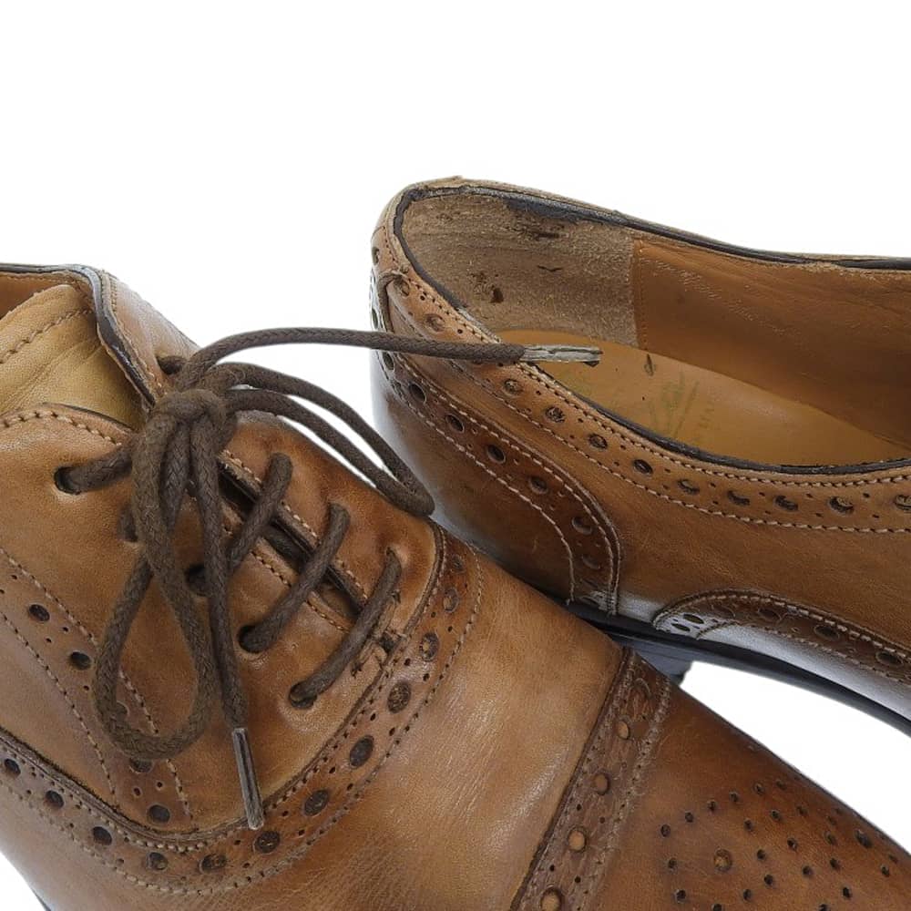 大塚製靴 オオツカセイカ レザー メダリオン ストレートチップ ドレスシューズ メンズ キャメル 40 OT-I7006 シューズ 40