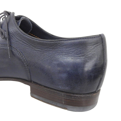 SANTONI サントーニ 美品 レザー ストレートチップ シューズ メンズ ネイビー 6 15570 シューズ 6