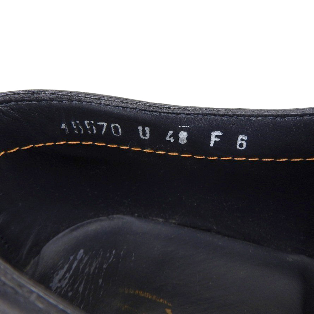 SANTONI サントーニ 美品 レザー ストレートチップ シューズ メンズ ネイビー 6 15570 シューズ 6