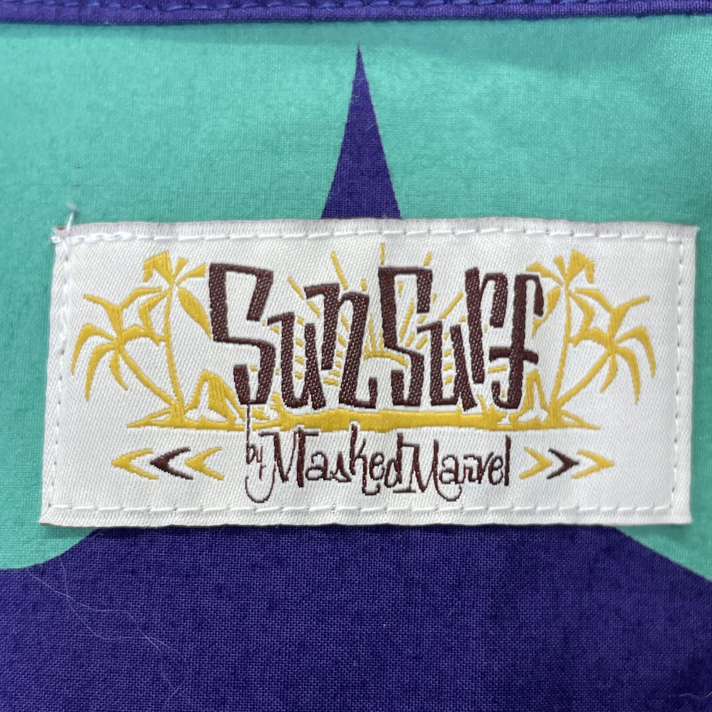 SUN SURF サンサーフ by Masked Marvel SS37922 COTTON S/S OPEN SHIRT ABSTRACT FLOWER トップス L