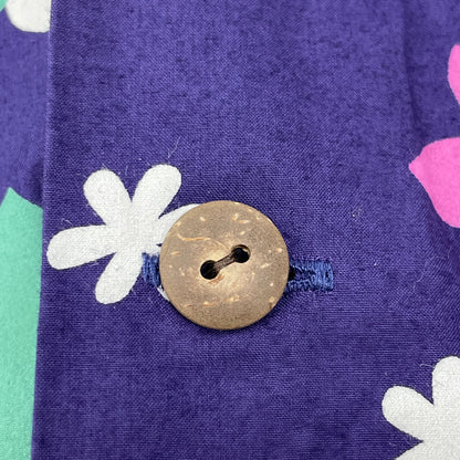 SUN SURF サンサーフ by Masked Marvel SS37922 COTTON S/S OPEN SHIRT ABSTRACT FLOWER トップス L