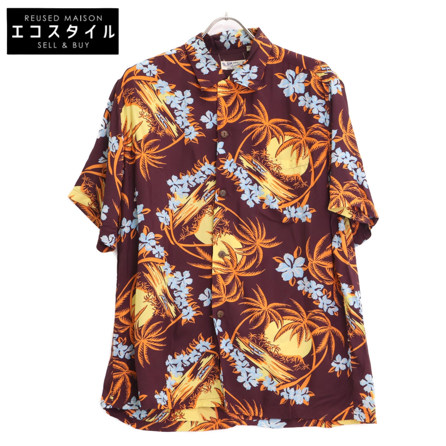 SUN SURF サンサーフ SS35661 FULL MOON 半袖アロハシャツ/ トップス L