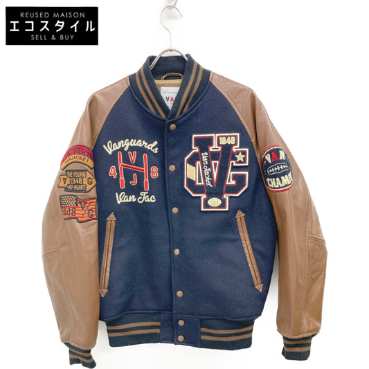 VAN JACKET ヴァンジャケット 2019 ﾈｲﾋﾞｰ×ﾌﾞﾗｳﾝ JW-19502 ﾌﾟﾚﾐｱﾑｽﾀｼﾞｬﾝ ジャケット L