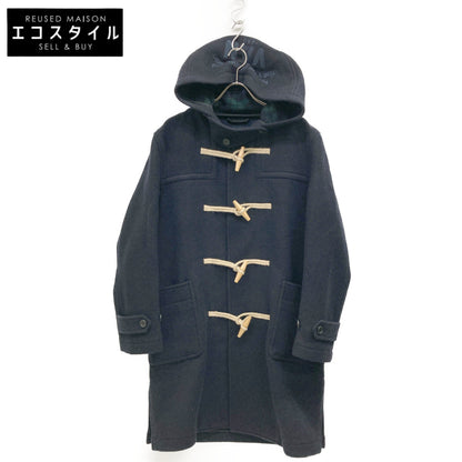 VAN JACKET ヴァンジャケット ﾈｲﾋﾞｰ KW-81504 ｳｰﾙ混 ﾌｰﾄﾞﾛｺﾞ ﾀﾞｯﾌﾙｺｰﾄ コート L