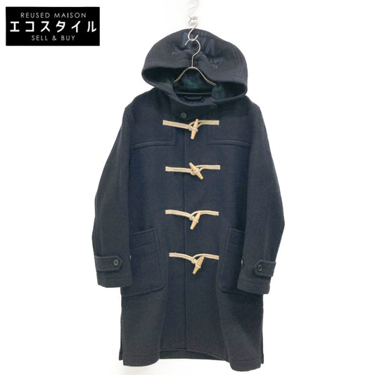 VAN JACKET ヴァンジャケット ﾈｲﾋﾞｰ KW-81504 ｳｰﾙ混 ﾌｰﾄﾞﾛｺﾞ ﾀﾞｯﾌﾙｺｰﾄ コート L