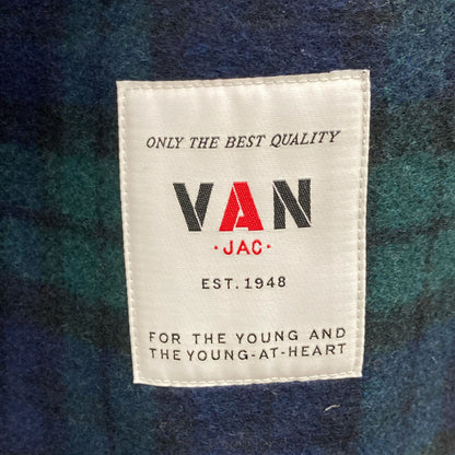VAN JACKET ヴァンジャケット ﾈｲﾋﾞｰ KW-81504 ｳｰﾙ混 ﾌｰﾄﾞﾛｺﾞ ﾀﾞｯﾌﾙｺｰﾄ コート L