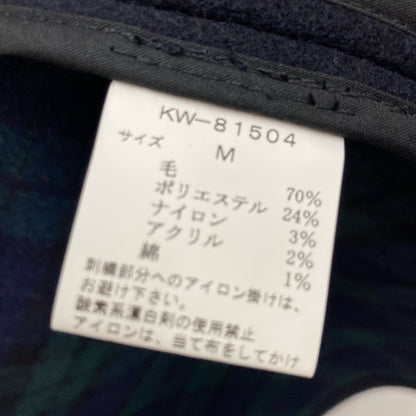 VAN JACKET ヴァンジャケット ﾈｲﾋﾞｰ KW-81504 ｳｰﾙ混 ﾌｰﾄﾞﾛｺﾞ ﾀﾞｯﾌﾙｺｰﾄ コート M