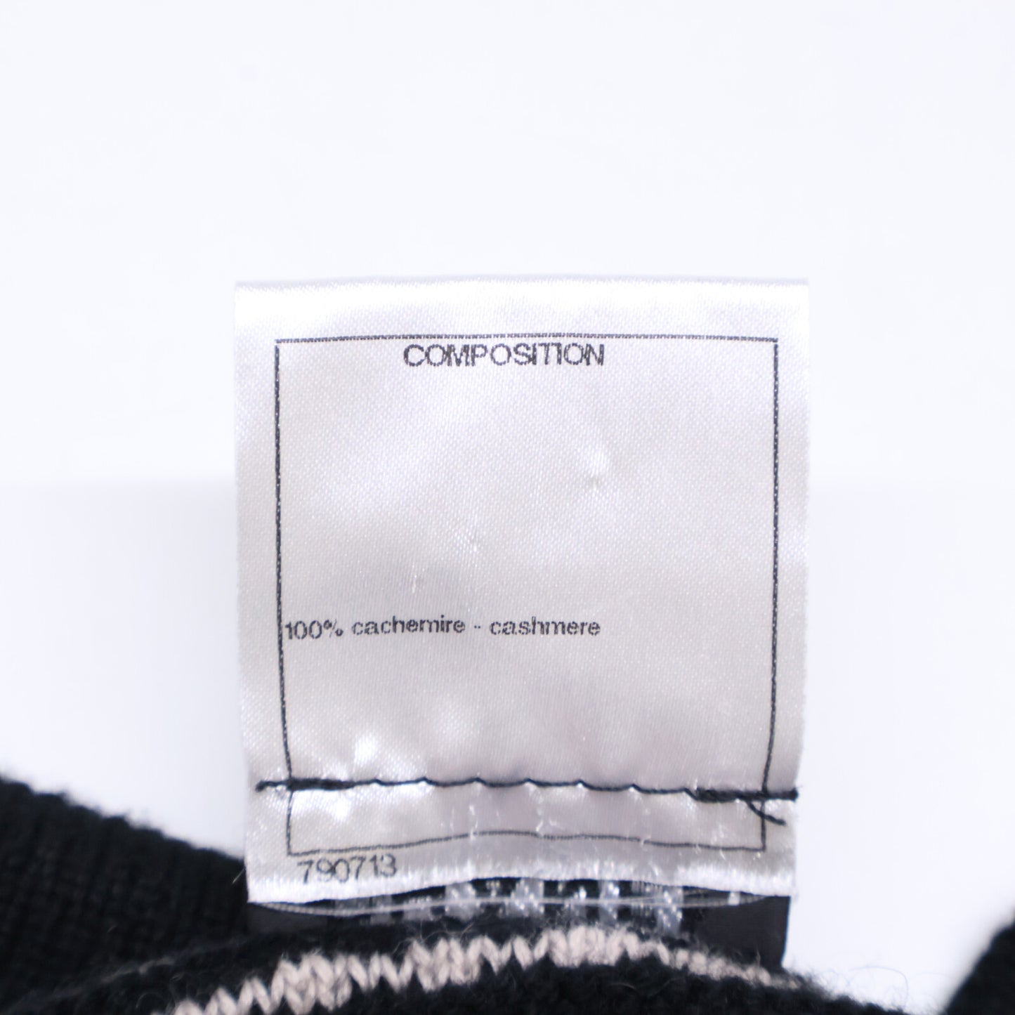 CHANEL シャネル 【美品】P37442K02435 ボーダー カシミヤ100％ 半袖 ニット トップス 38