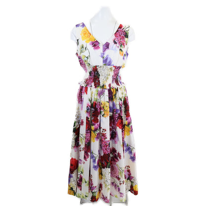 DOLCE&GABBANA ドルチェアンドガッバーナ 【新品/国内正規】F6D2ST/GDL71 フラワープリント ノースリーブ ワンピース 44