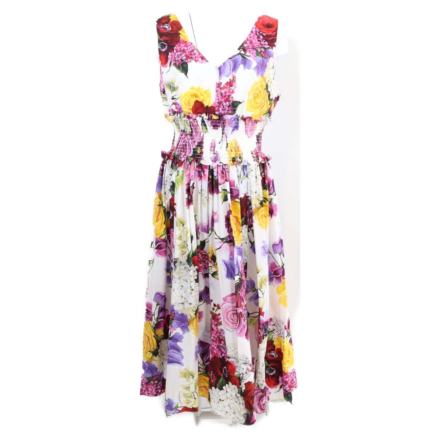 DOLCE&GABBANA ドルチェアンドガッバーナ 【新品/国内正規】F6D2ST/GDL71 フラワープリント ノースリーブ ワンピース 48