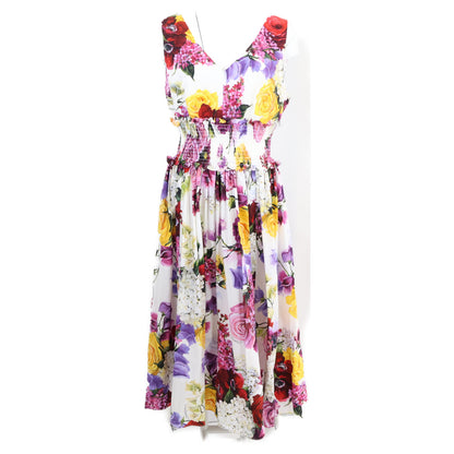 DOLCE&GABBANA ドルチェアンドガッバーナ 【新品/国内正規】F6D2ST/GDL71 フラワープリント ノースリーブ ワンピース 48