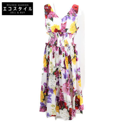 DOLCE&GABBANA ドルチェアンドガッバーナ 【新品/国内正規】F6D2ST/GDL71 フラワープリント ノースリーブ ワンピース 48