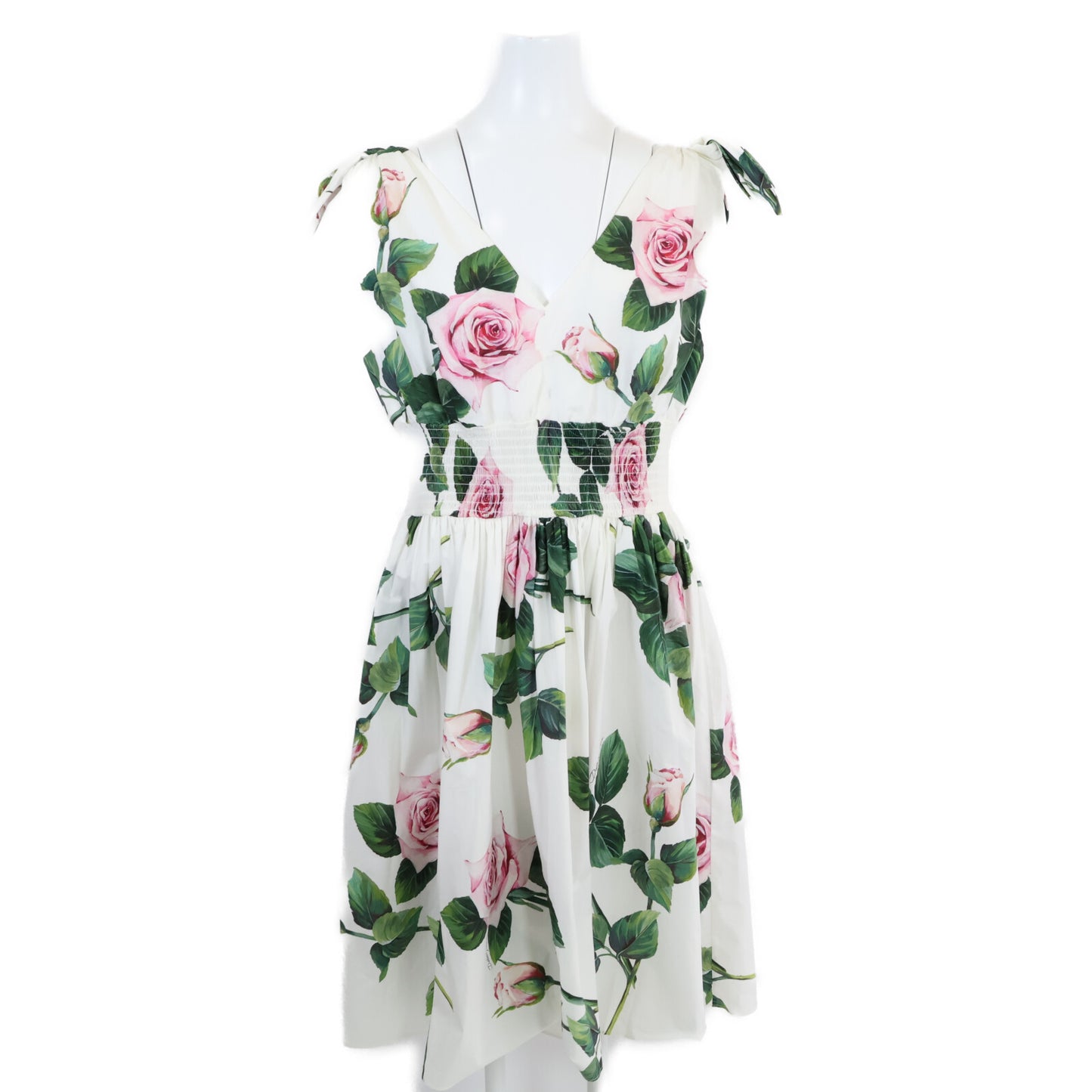 DOLCE&GABBANA ドルチェアンドガッバーナ 【新品/国内正規】F610AT/HS5FZ フラワープリント ノースリーブ ワンピース 50