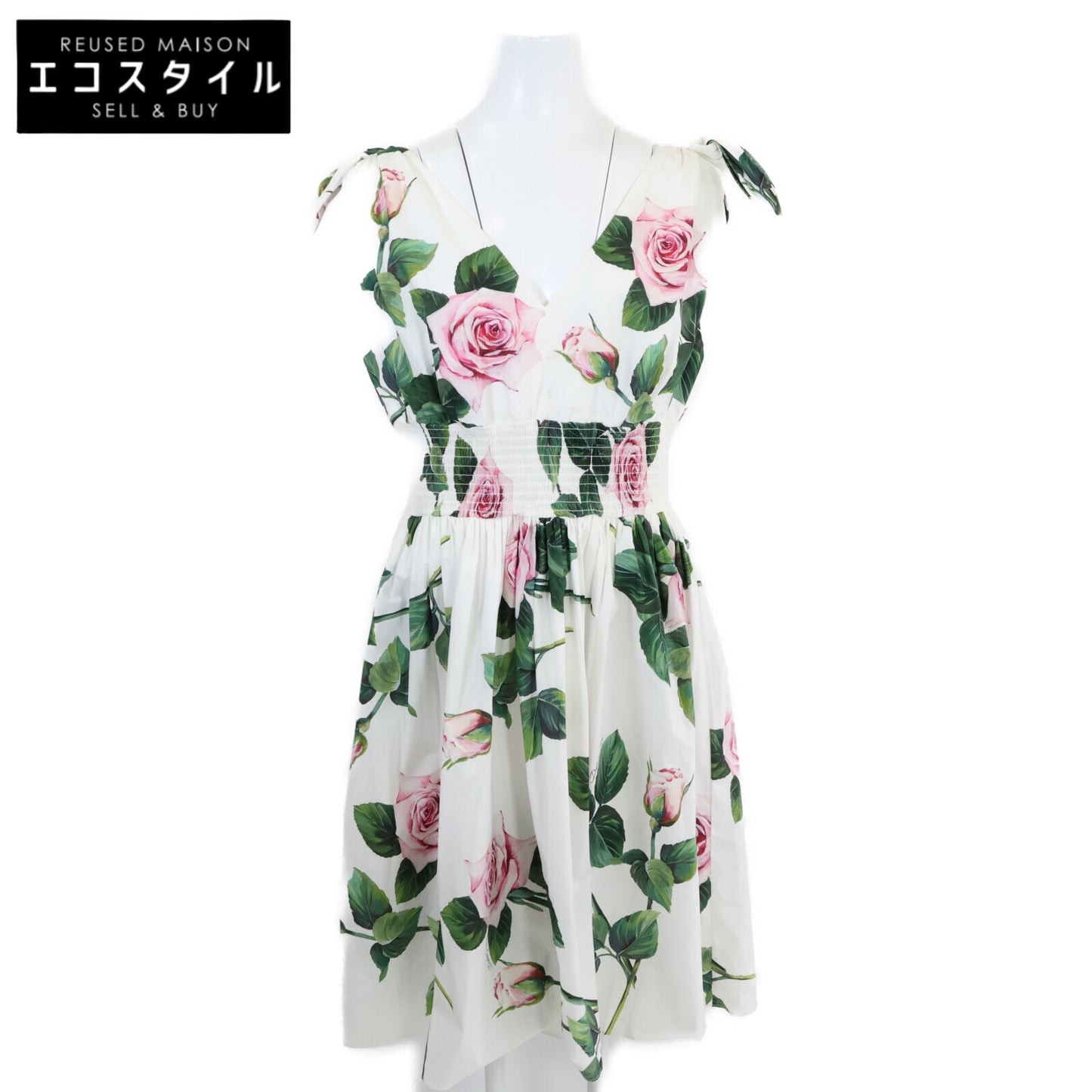 DOLCE&GABBANA ドルチェアンドガッバーナ 【新品/国内正規】F610AT/HS5FZ フラワープリント ノースリーブ ワンピース 50