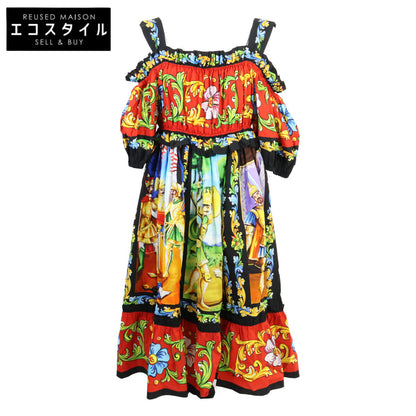 DOLCE&GABBANA ドルチェアンドガッバーナ 【美品/国内正規】F65H9T/GDS11H マヨリカ柄 ワンピース 46