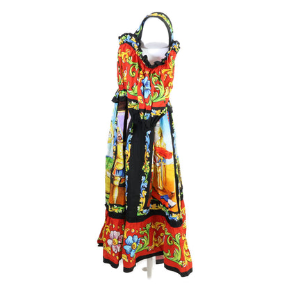 DOLCE&GABBANA ドルチェアンドガッバーナ 【美品/国内正規】F65H9T/GDS11H マヨリカ柄 ワンピース 46