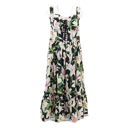 DOLCE&GABBANA ドルチェアンドガッバーナ 【新品/国内正規】F6E3XT HS5EO フローラルプリント ノースリーブ ワンピース 50