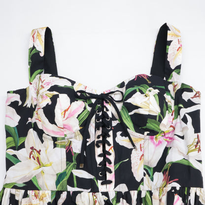 DOLCE&GABBANA ドルチェアンドガッバーナ 【新品/国内正規】F6E3XT HS5EO フローラルプリント ノースリーブ ワンピース 50
