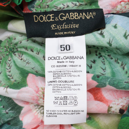 DOLCE&GABBANA ドルチェアンドガッバーナ 【美品/国内正規】EXCLUSIVE I625RW HS5IY ボタニカルプリント オフショルダー ワンピース 50