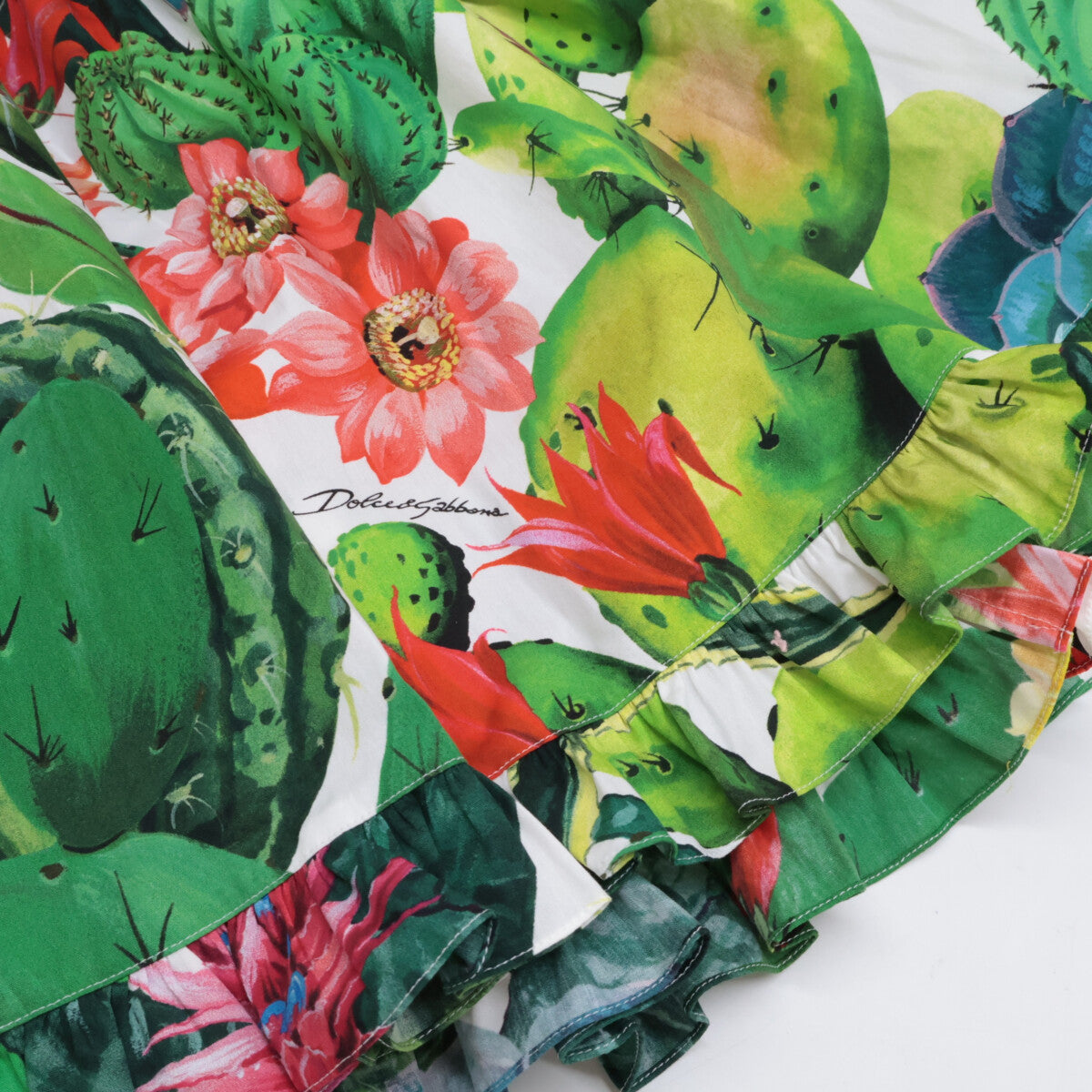 DOLCE&GABBANA ドルチェアンドガッバーナ 【美品/国内正規】EXCLUSIVE I625RW HS5IY ボタニカルプリント オフショルダー ワンピース 50