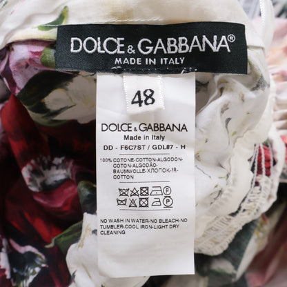 DOLCE&GABBANA ドルチェアンドガッバーナ 【新品/国内正規】F6C7ST GDL87 フラワープリント パフスリーブ ワンピース 48