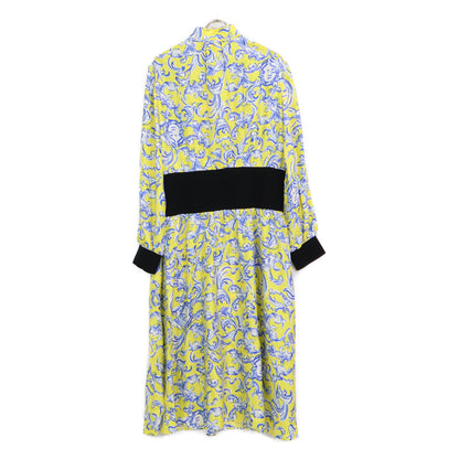 Tory Burch トリーバーチ 20年 76143 rib waist dress Yellow Swirl ワンピース 14
