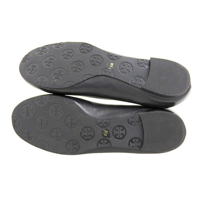 Tory Burch トリーバーチ 美品 MINNIE バックル ロゴ フラットシューズ レザー レディース ブラック 5 1/2 M シューズ 5 1/2M