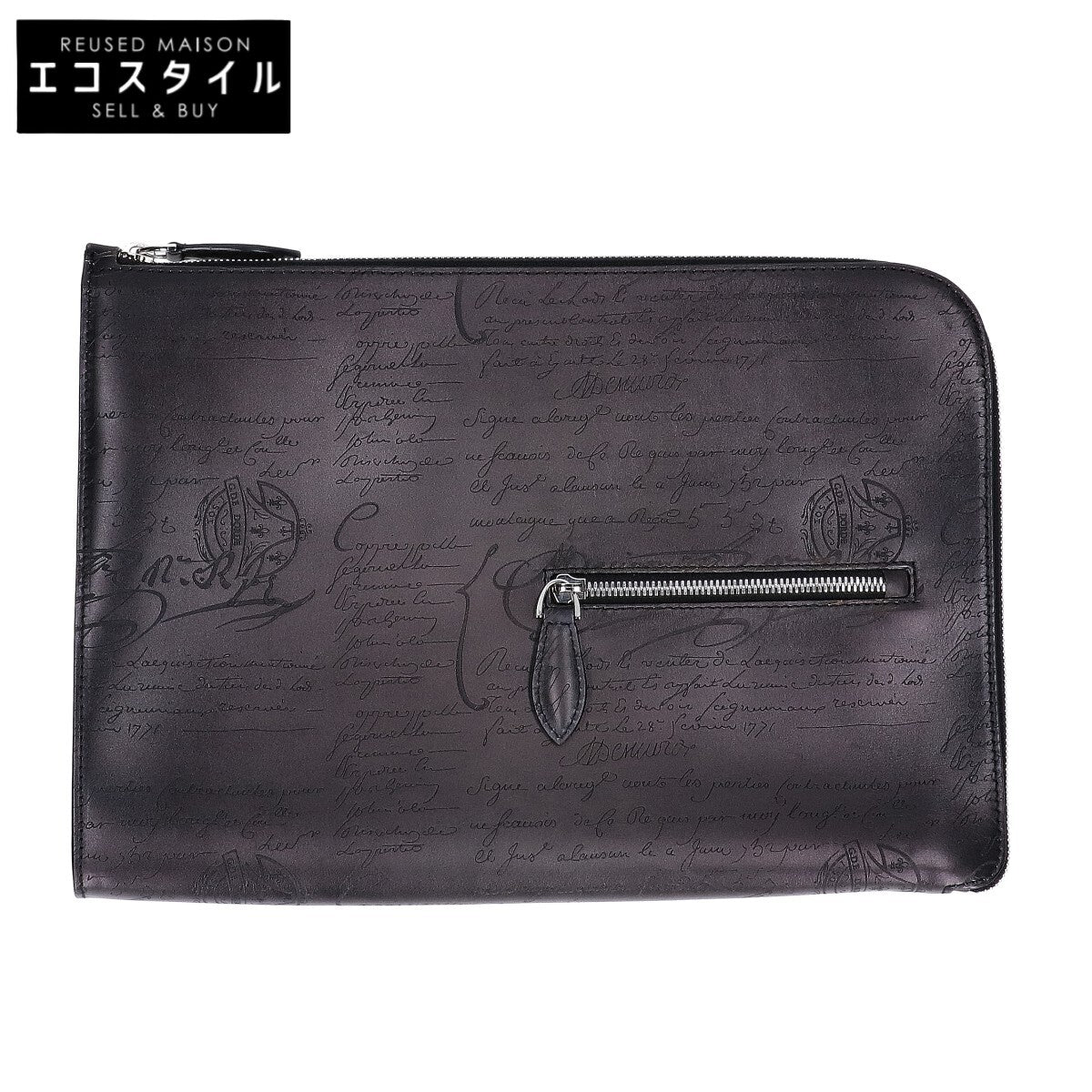 berluti ベルルッティ 【美品】ニノ TGM クラッチ ヴェネチア カーフレザー スクリット セカンドバッグ クラッチバッグ