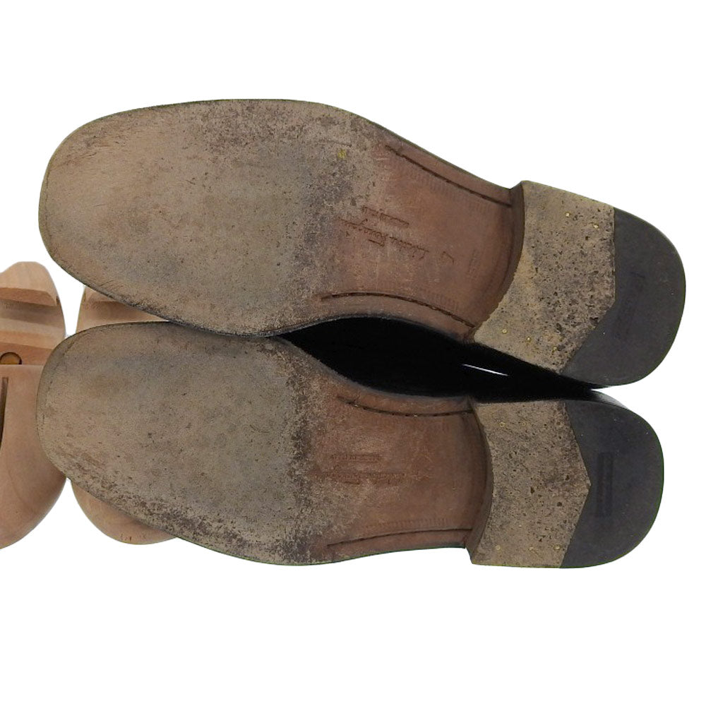 Salvatore Ferragamo サルヴァトーレフェラガモ Salvatore Ferragamo サルヴァトーレフェラガモ スエード Uチップ シューズ メンズ 黒 ブラック 7EEE TA6012 シューズ 7EEE