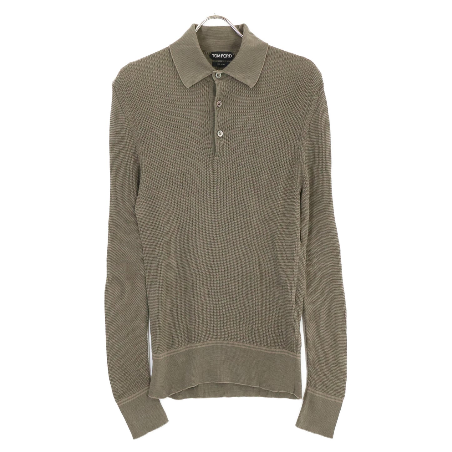 TOM FORD トムフォード BTD99 TFK132 コットン 長袖ポロシャツ/ トップス 44