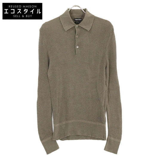 TOM FORD トムフォード BTD99 TFK132 コットン 長袖ポロシャツ/ トップス 44