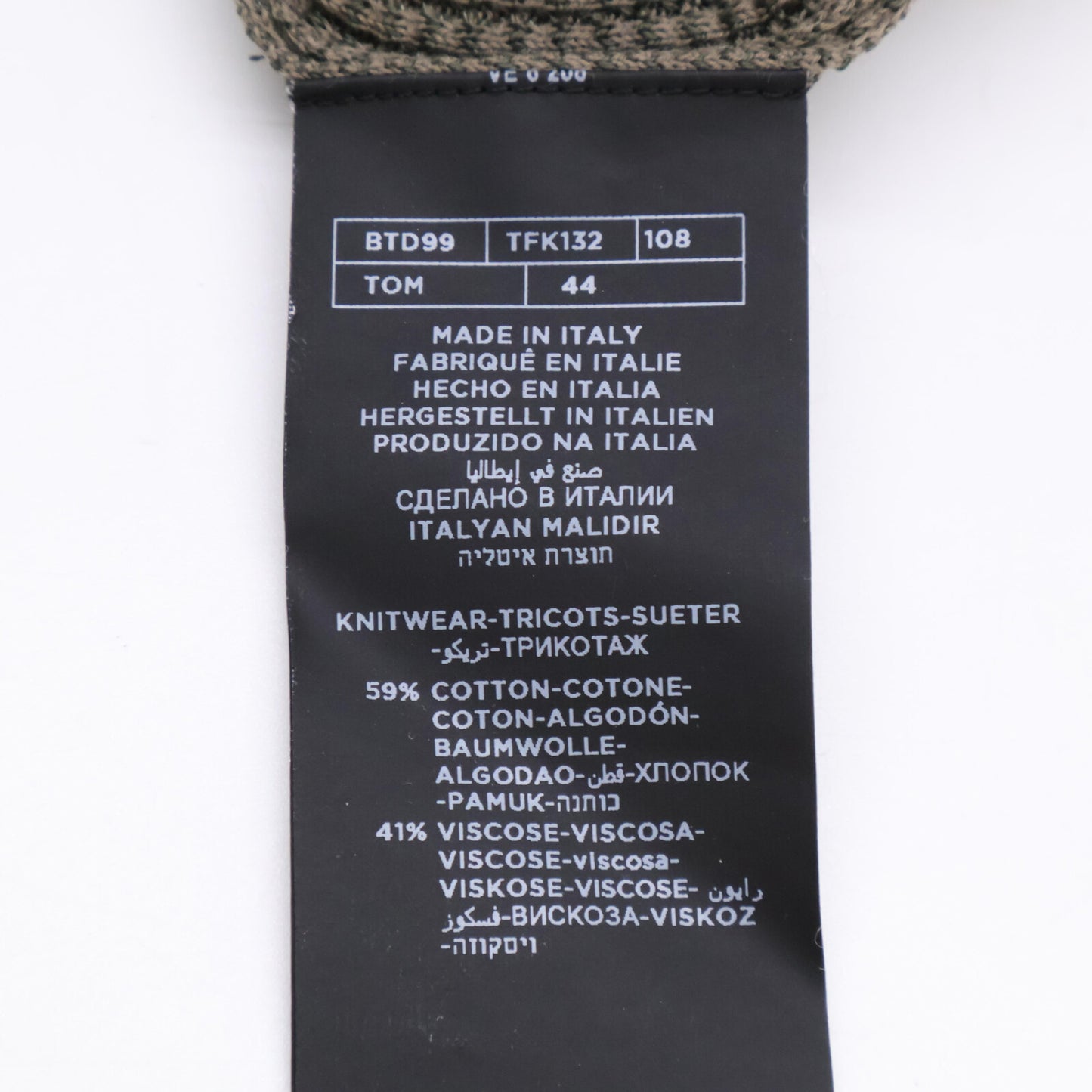 TOM FORD トムフォード BTD99 TFK132 コットン 長袖ポロシャツ/ トップス 44