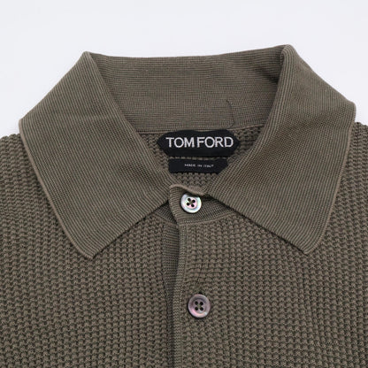 TOM FORD トムフォード BTD99 TFK132 コットン 長袖ポロシャツ/ トップス 44