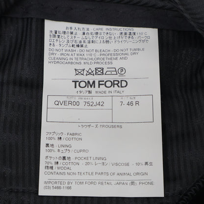 TOM FORD トムフォード ﾌﾞﾗｯｸ ﾍﾞﾙﾍﾞｯﾄ ﾄﾗｳｻﾞｰﾊﾟﾝﾂ ボトムス 7-46R