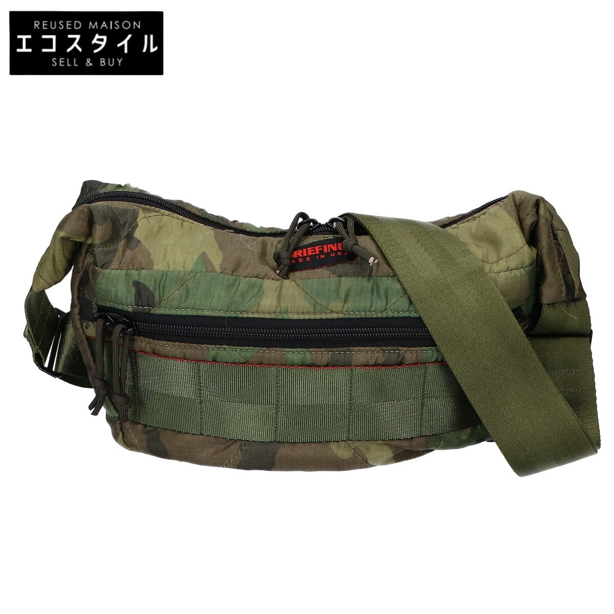 BRIEFING ブリーフィング カモフラ ナイロン キルティング ショルダーバッグ