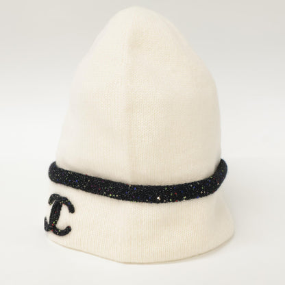 CHANEL シャネル 【美品】24AW AAA154 ココマーク シルク/カシミヤ ニット帽 帽子