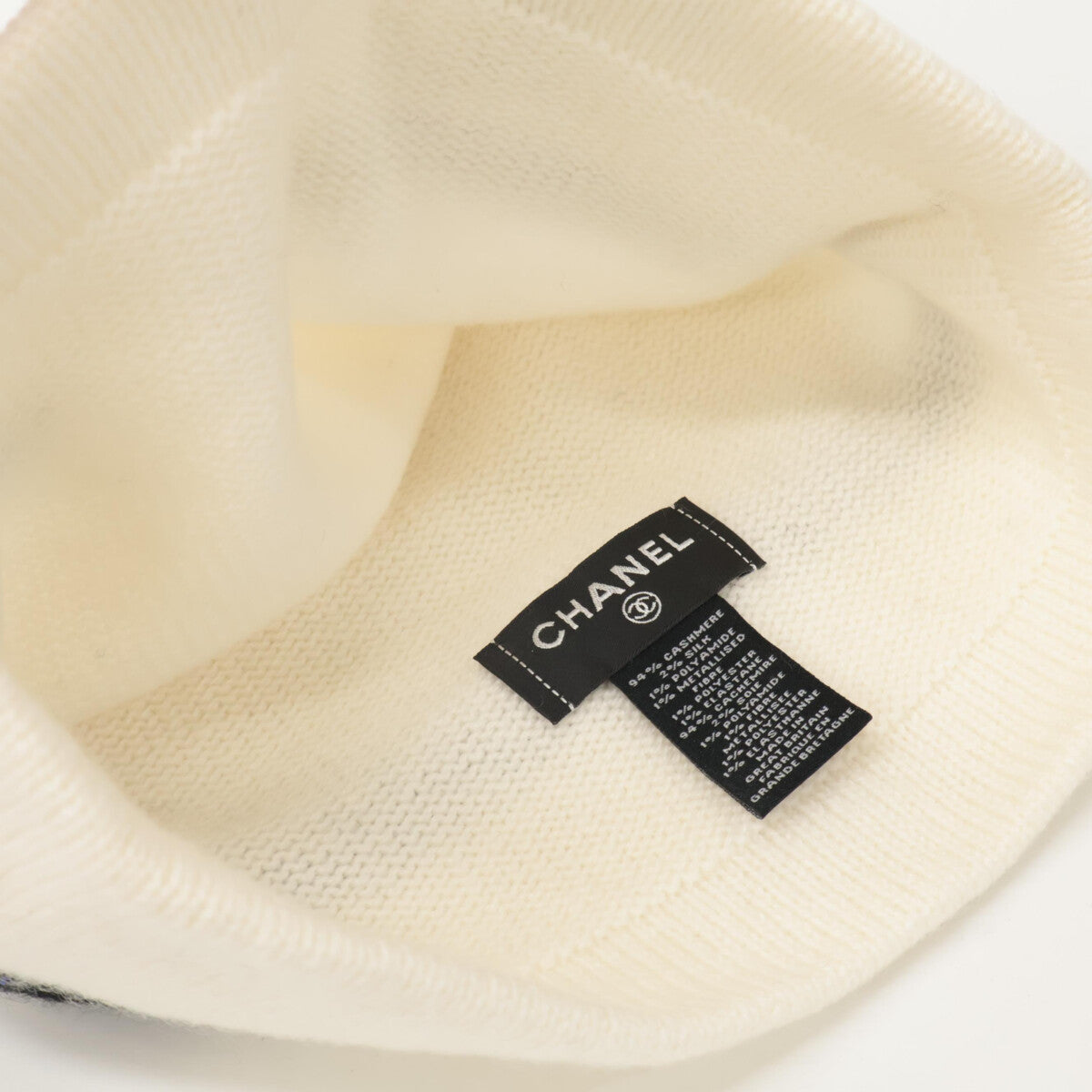 CHANEL シャネル 【美品】24AW AAA154 ココマーク シルク/カシミヤ ニット帽 帽子