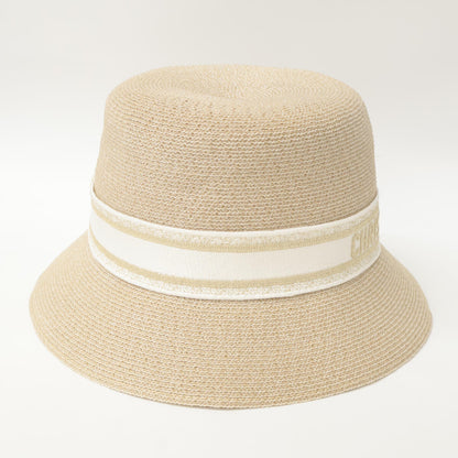 Christian Dior クリスチャンディオール 【美品/国内正規】22DRT923G157 DIORESORT リゾート ロゴテープ ストローハット 帽子 57