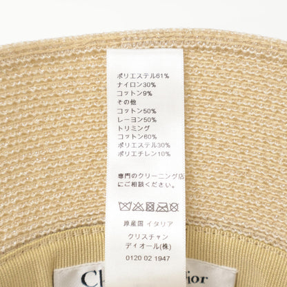 Christian Dior クリスチャンディオール 【美品/国内正規】22DRT923G157 DIORESORT リゾート ロゴテープ ストローハット 帽子 57